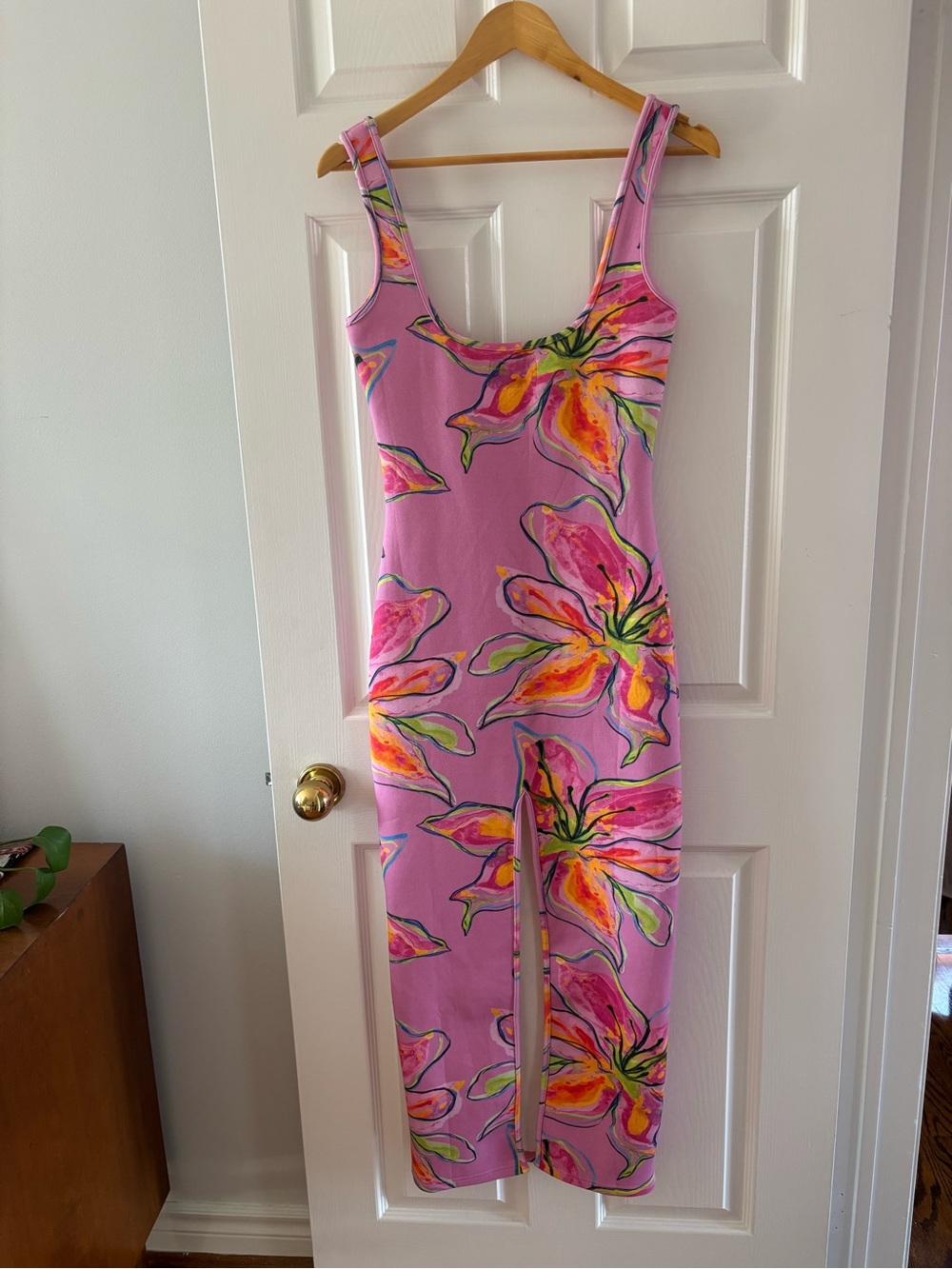 Free People Pink Floral Scoop Neck Dress - Picture 5 of 8
